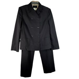 Dolce & Gabbana Black Double Breasted Blazer Suit Set Size 30/44